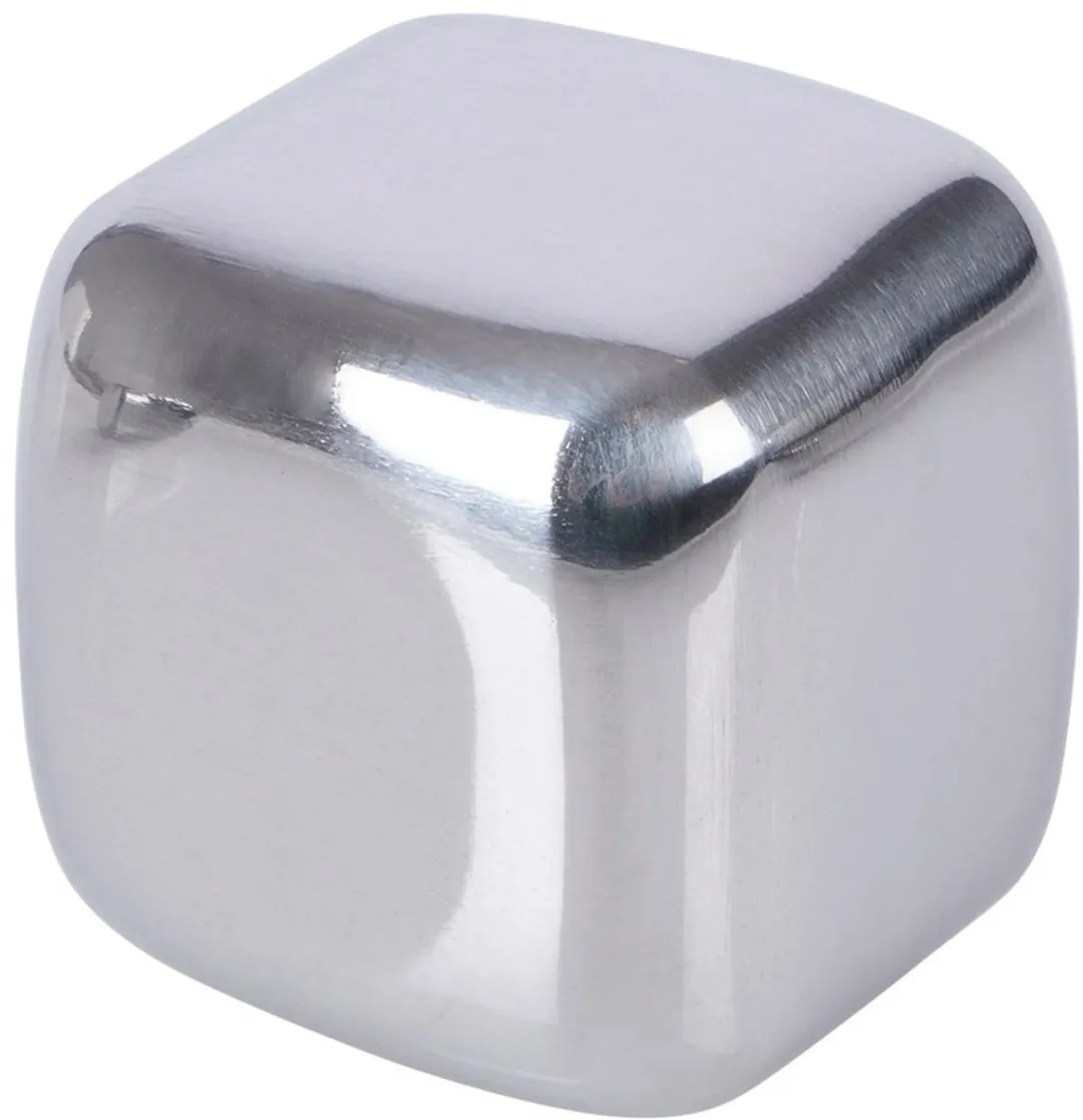 Excellent Houseware Herbruikbare Stalen IJsklontjes - 4 Stuks - Zilver