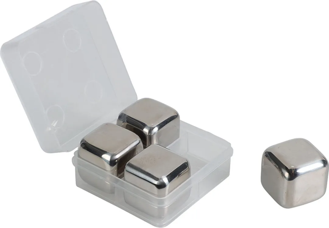 Excellent Houseware Herbruikbare Stalen IJsklontjes - 4 Stuks - Zilver - afbeelding 6 van 6