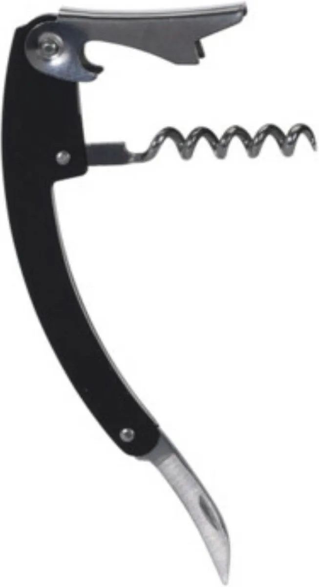 Excellent Houseware Kelner Flesopener/Kurkentrekker - 2 Stuks - Grijs