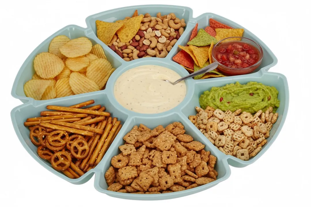 Excellent Houseware Hapjes/Chips Serveerschaal Lichtblauw - Ø29cm