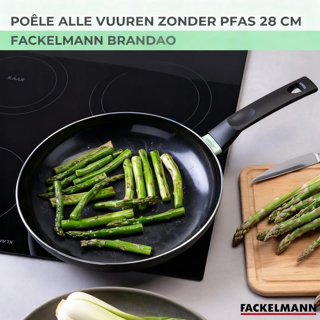 Fackelmann 9428950 Bakset 28cm - Antiaanbakkeramiek - 6-delig - Zwart/Groen