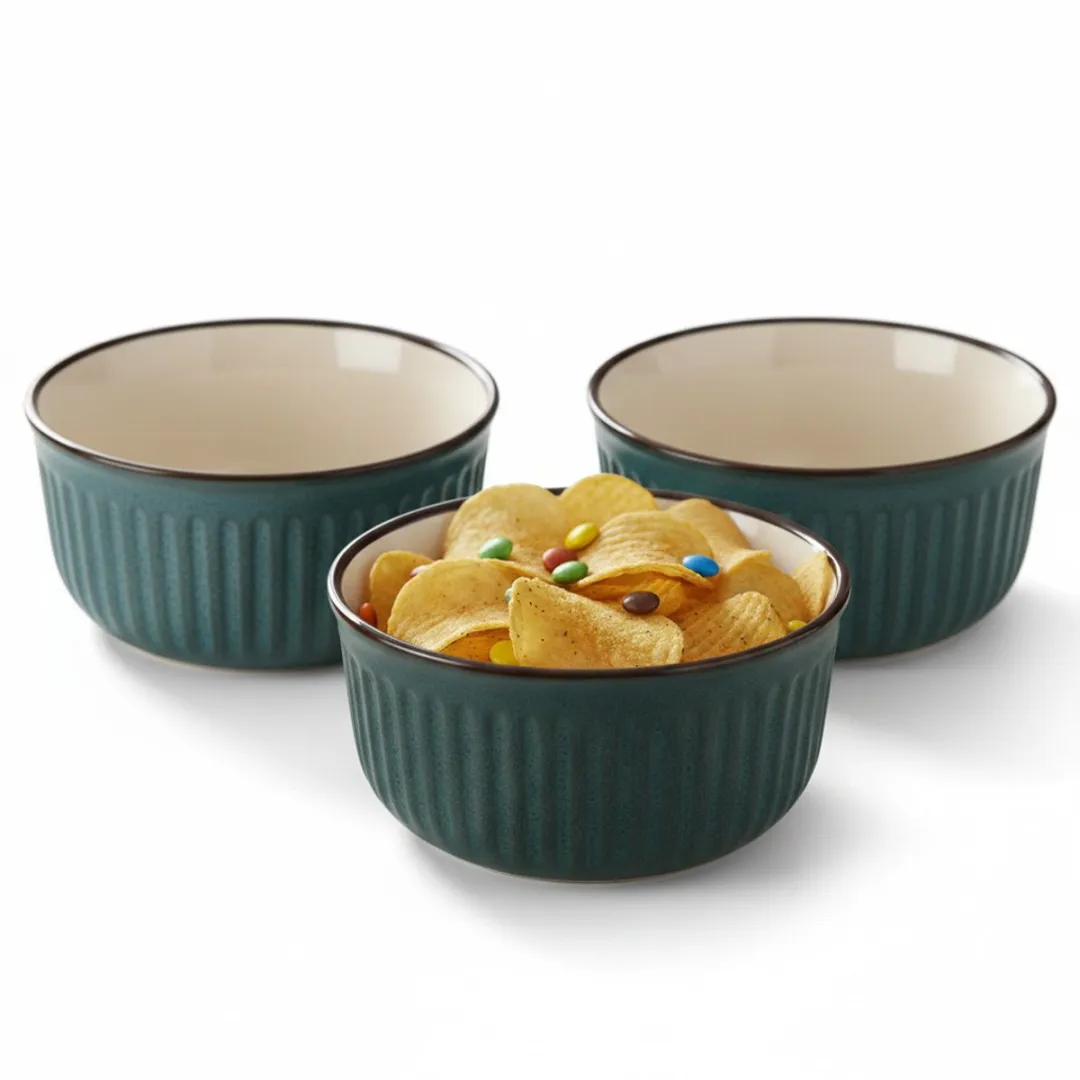 Excellent Houseware Striped Serveerkommetjes