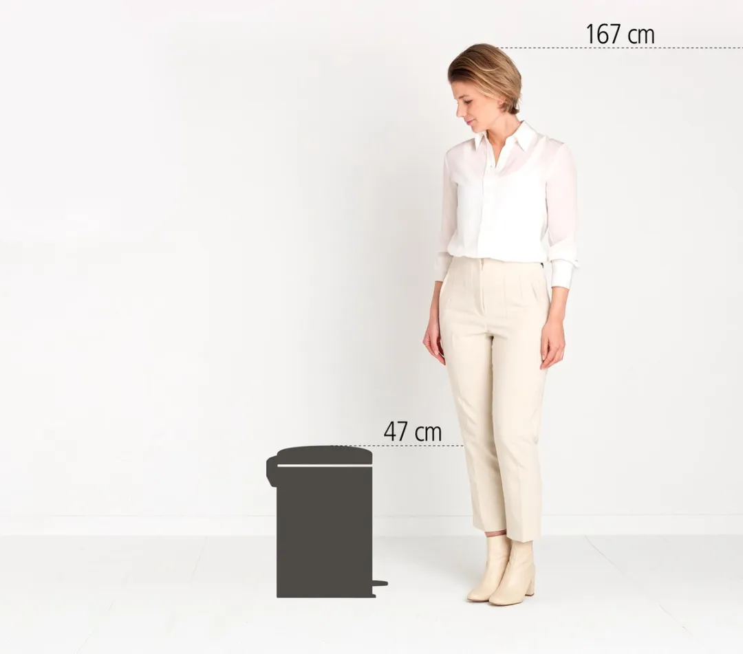 Brabantia NewIcon Prullenbak 20L - Mineral Concrete Grey