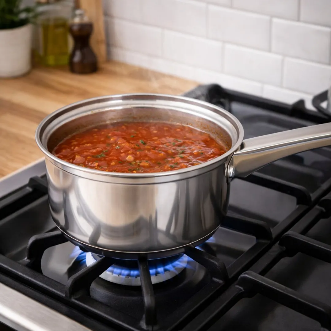 Alpina Steelpan met Deksel 1,8L - Ø16cm - RVS - Zilver