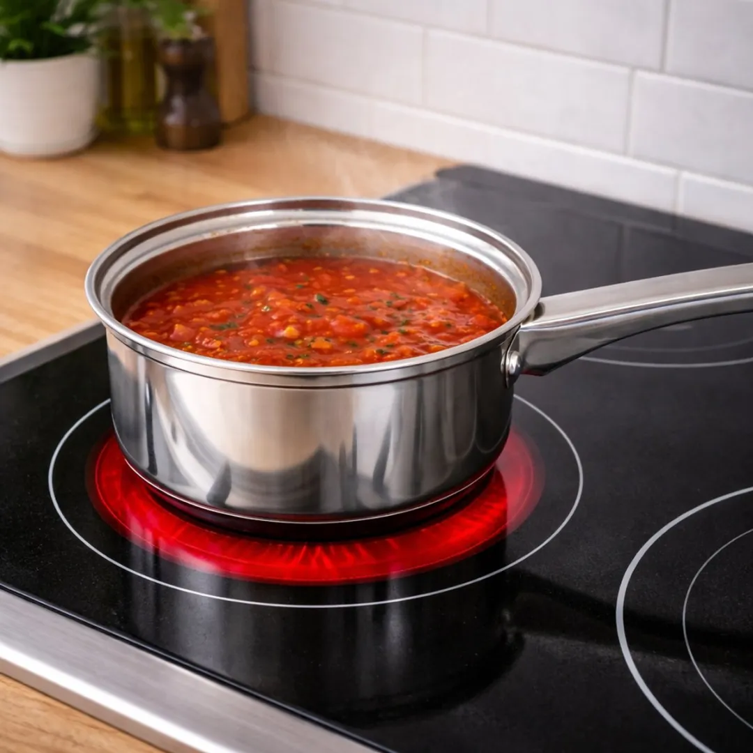 Alpina Steelpan met Deksel 1,8L - Ø16cm - RVS - Zilver