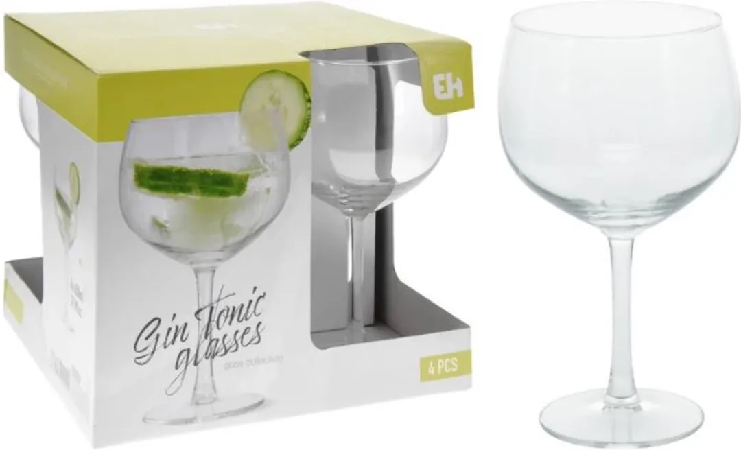 Excellent Houseware Gin Tonic Glazen 650ml - 4 Stuks CC7000350