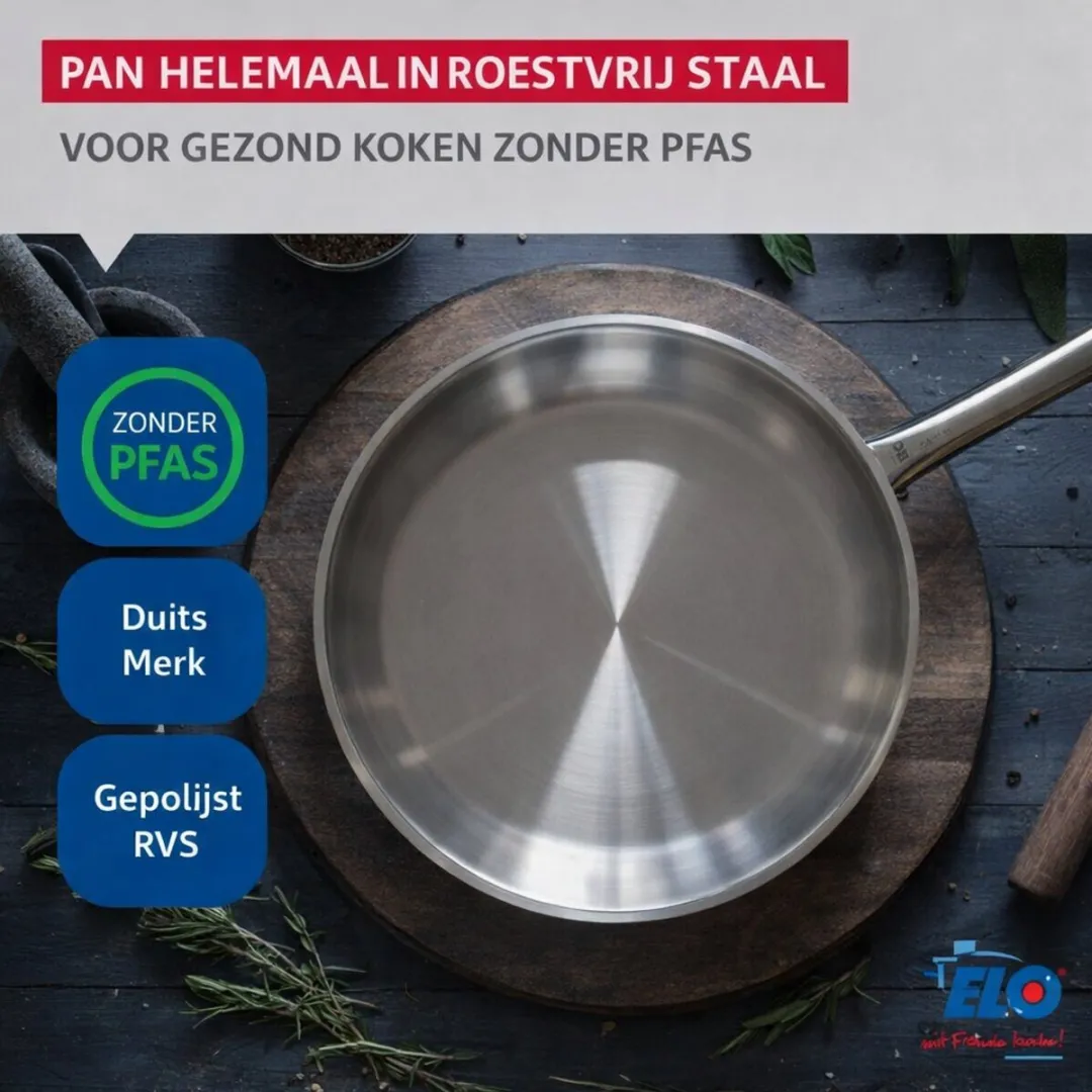 Fackelmann Elo Profi Keukengerei Set 3-delig - 24/32cm + 12cm - Citrin - Roestvrij staal