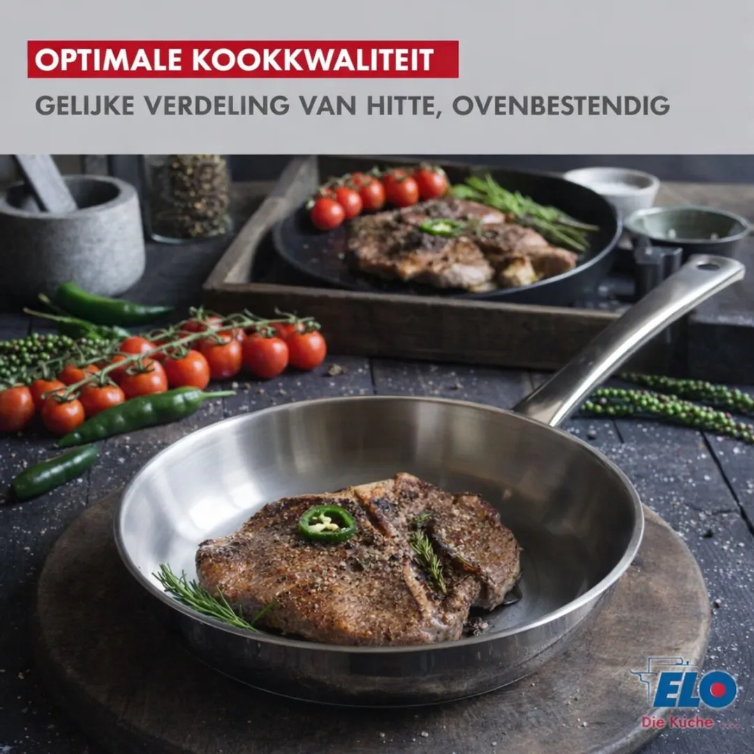Fackelmann Elo Profi Keukengerei Set 3-delig - 24/32cm + 12cm - Citrin - Roestvrij staal