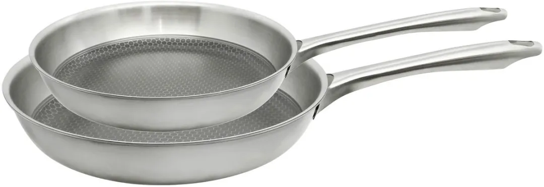 Fackelmann Elo Set Roestvrijstalen Koekenpannen 24cm & 28cm