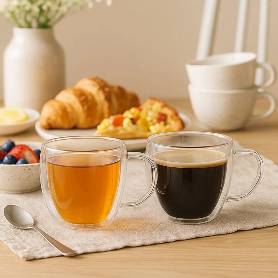 Cookinglife Barista Koffieglazen Set 280ml - Dubbelwandig - Transparant
