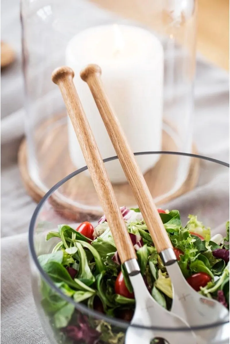 Sagaform Nature Saladebestek Ovaal Eiken - 2 Stuks