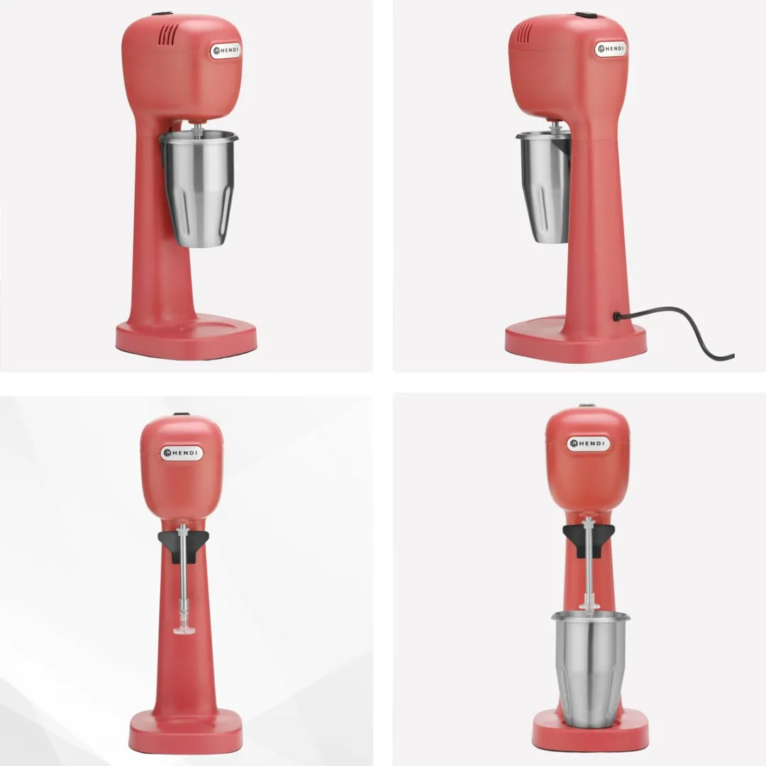 HENDI Milkshaker 221648 - 400W - Rood - 6-delig