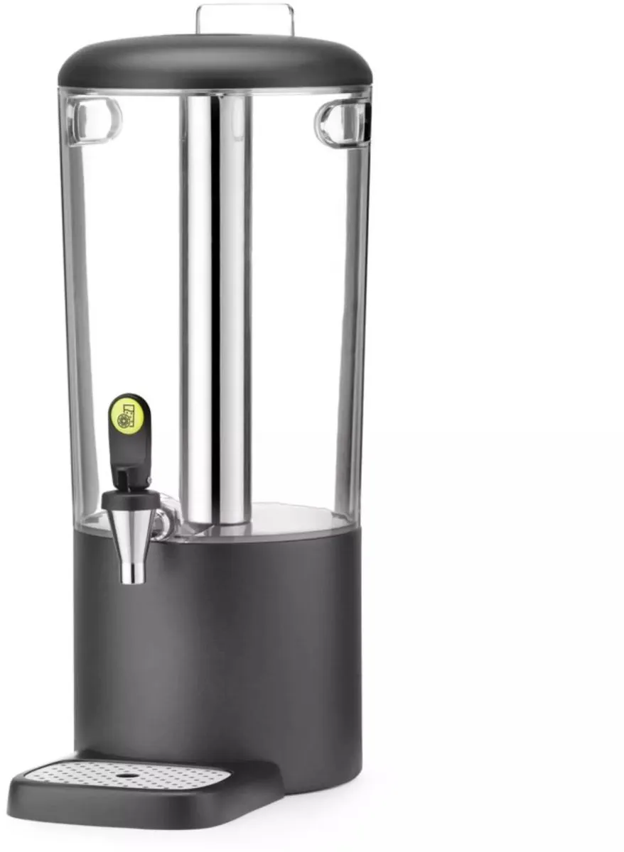 Hendi Sapdispenser 8L - RVS - 31,8x21,6x53,2cm - Zwart