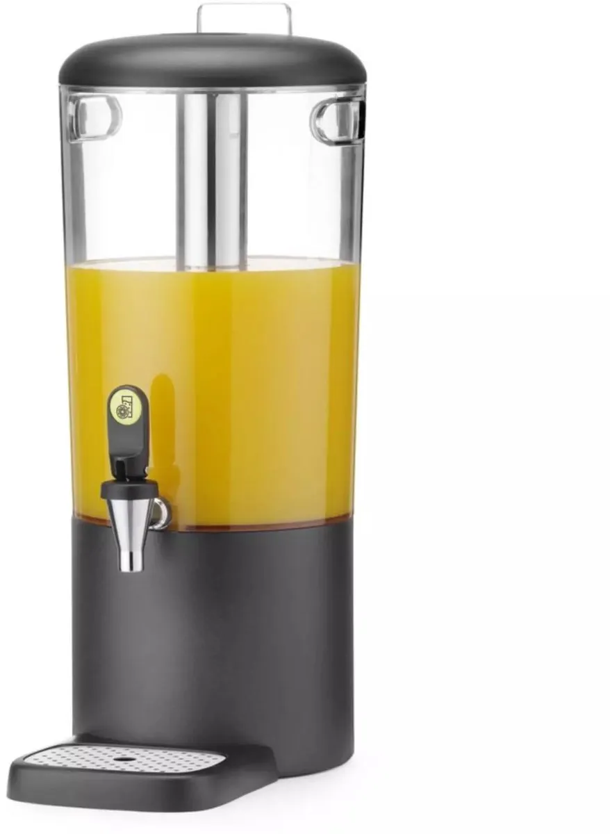Hendi Sapdispenser 8L - RVS - 31,8x21,6x53,2cm - Zwart
