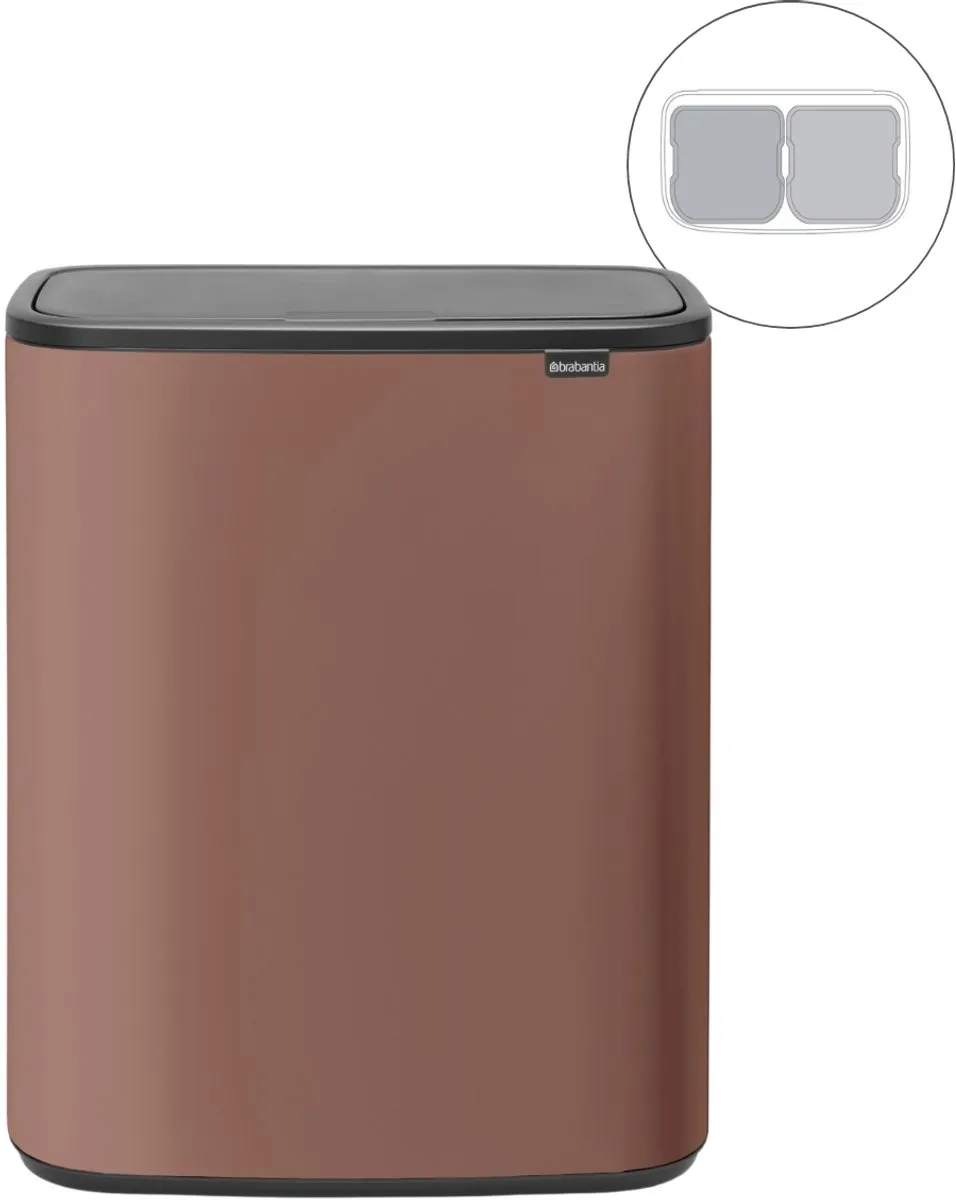 Brabantia Bo Touch Bin Prullenbak 2x30L