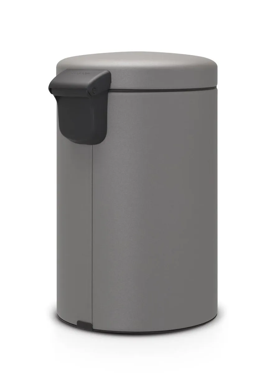 Brabantia NewIcon Prullenbak 12L - Mineral Concrete Grey - afbeelding 6 van 6