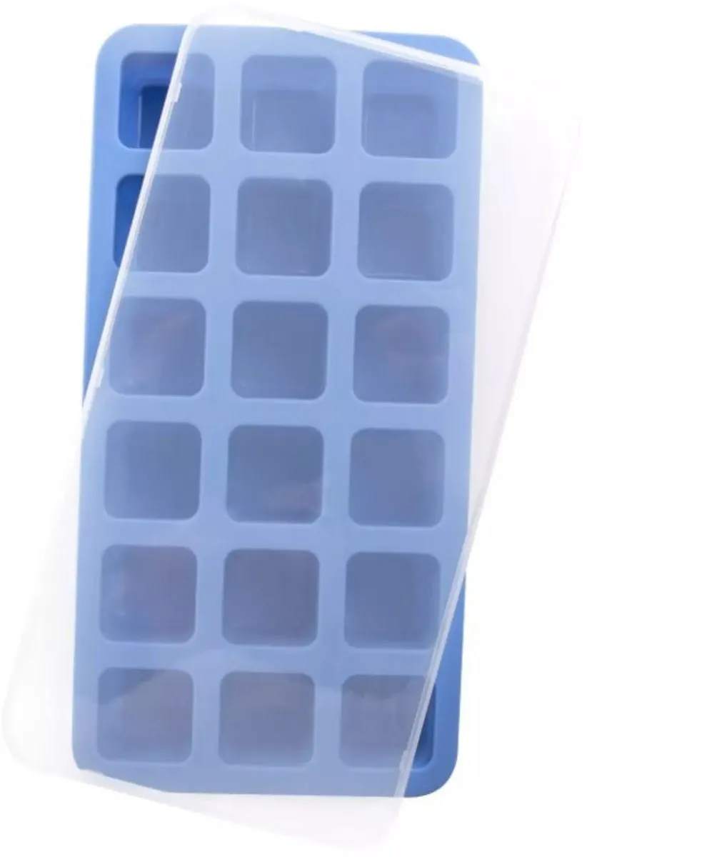 Hendi IJsblokjesvorm met deksel - 18 Stuks - Blauw