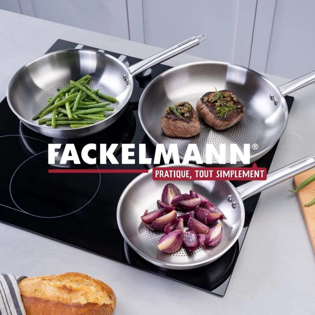 Fackelmann Roestvrijstalen Koekenpan 28cm - Inductie & Ovenbestendig