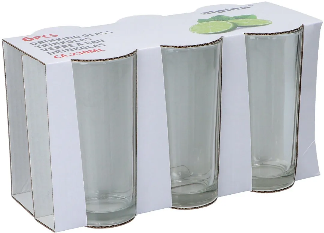 Alpina Longdrinkglasset 6-delig 230ml - Transparant - afbeelding 6 van 6