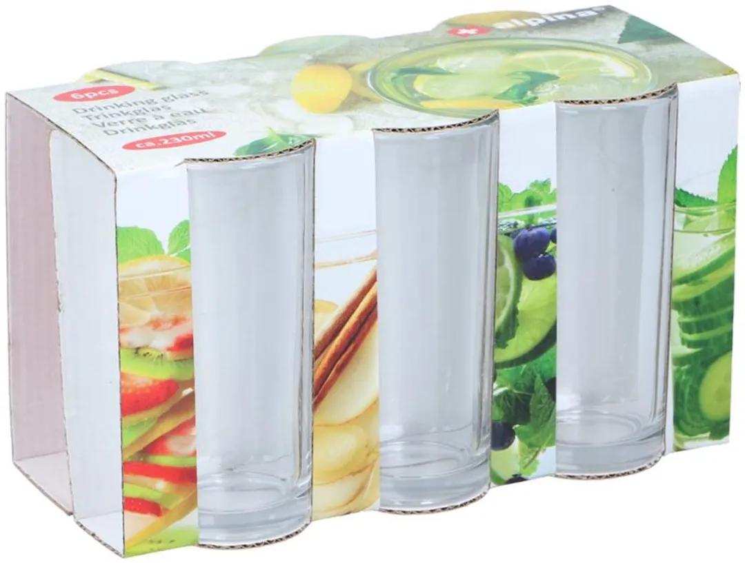 Alpina Longdrinkglasset 6-delig 230ml - Transparant