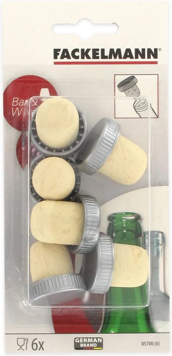 Fackelmann Kurkstoppen Set 6 Stuks