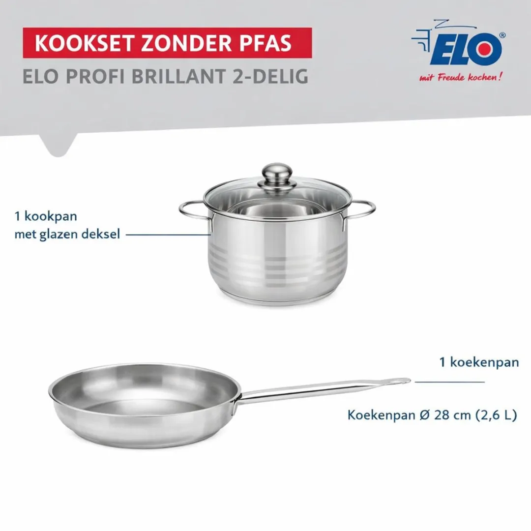Fackelmann Elo Profi Keukengerei Set 2-delig - Roestvrij staal