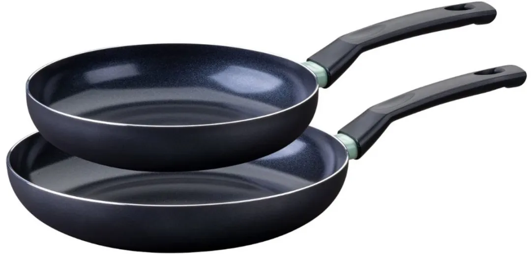 Fackelmann 9429350 Antiaanbakpannen Set 24+28cm - Zwart/ Groen