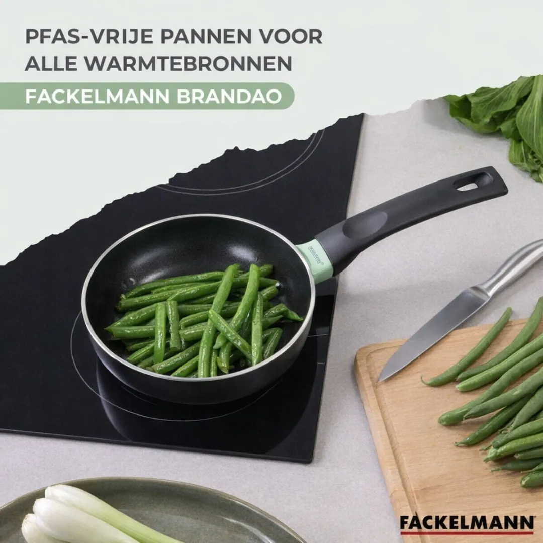 Fackelmann 9429350 Antiaanbakpannen Set 24+28cm - Zwart/ Groen