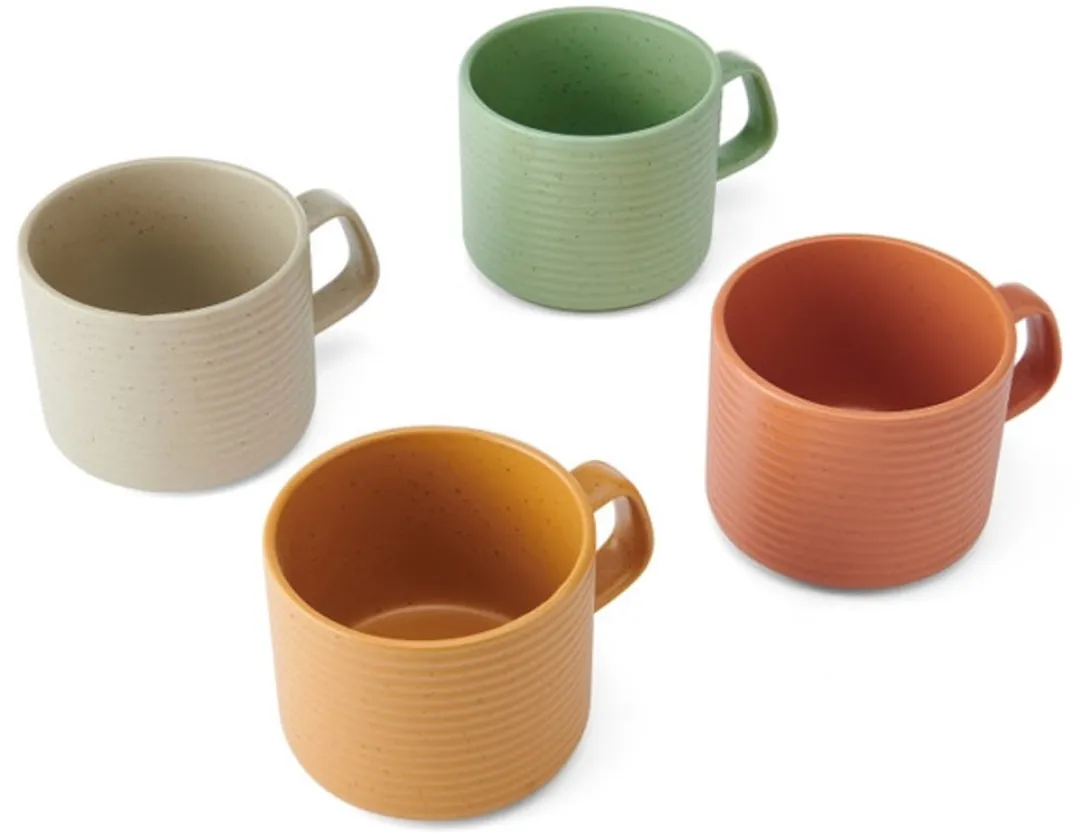 KitchenCraft Idilica Aardewerk Mokken - 400ml - 4 Stuks