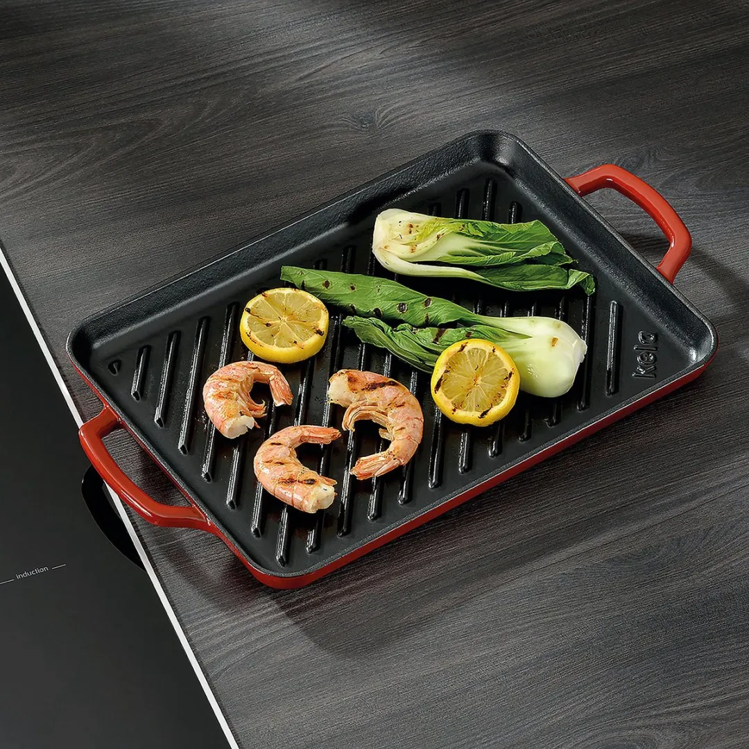 Kela Calido Gietijzeren Grillplaat 25x35cm - Rood - afbeelding 6 van 6