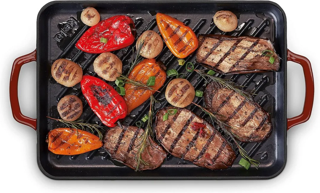Kela Calido Gietijzeren Grillplaat 25x35cm - Rood