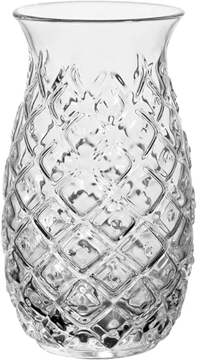 Cookinglife Tiki Cocktailglazen Set - 4 Stuks 400ml - Herbruikbare rietjes