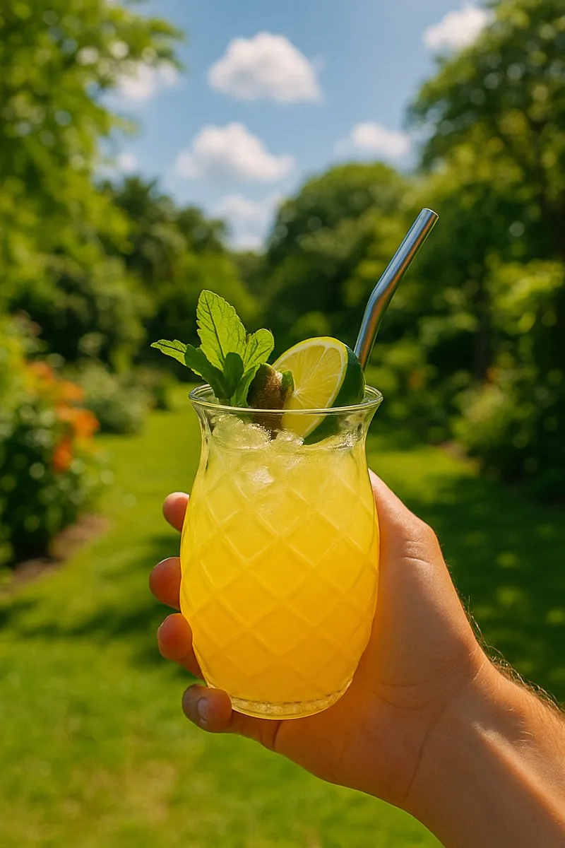 Cookinglife Tiki Cocktailglazen Set - 4 Stuks 400ml - Herbruikbare rietjes