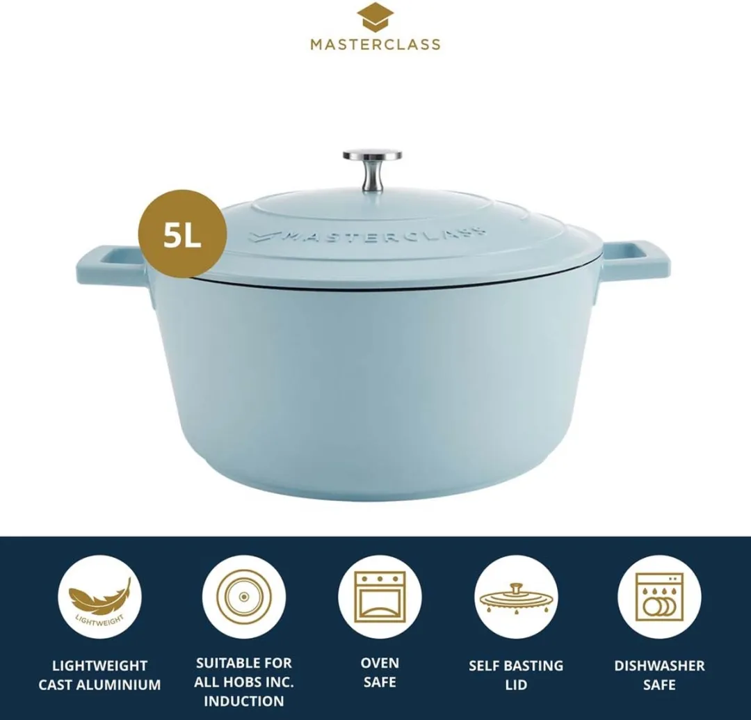 MasterClass Braadpan 5L - 28cm - Hemelsblauw