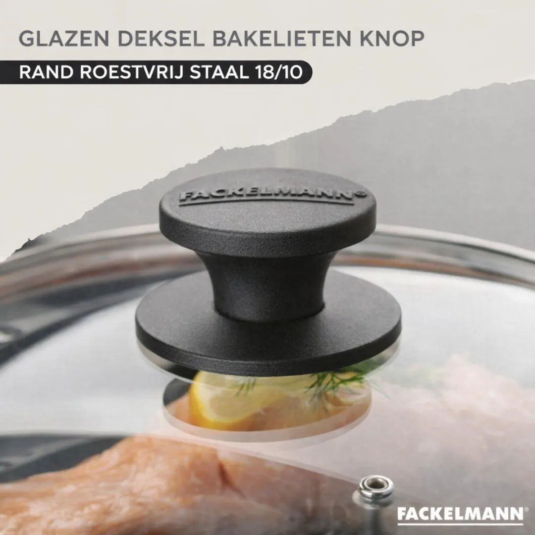 Fackelmann 9352450 Kookset - 3 Pannen 16/20/24cm + Accessoires