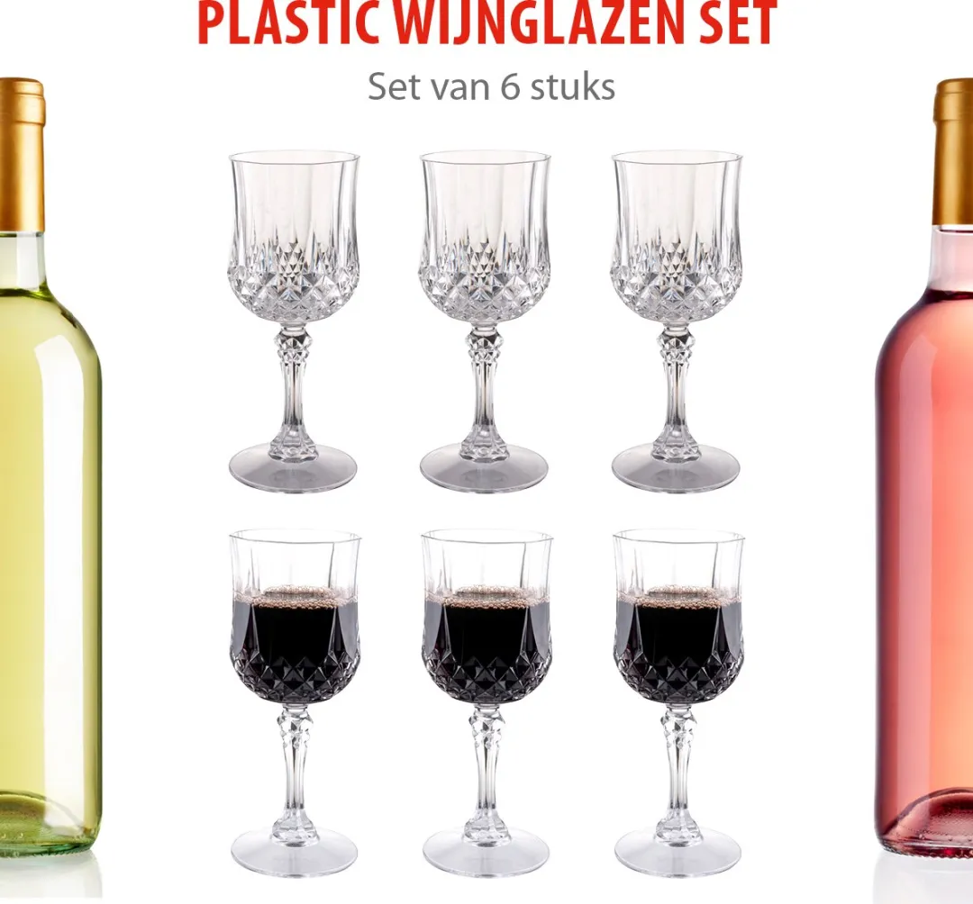 Alpina Wijnglazen Set 6 Stuks 200ml - Transparant