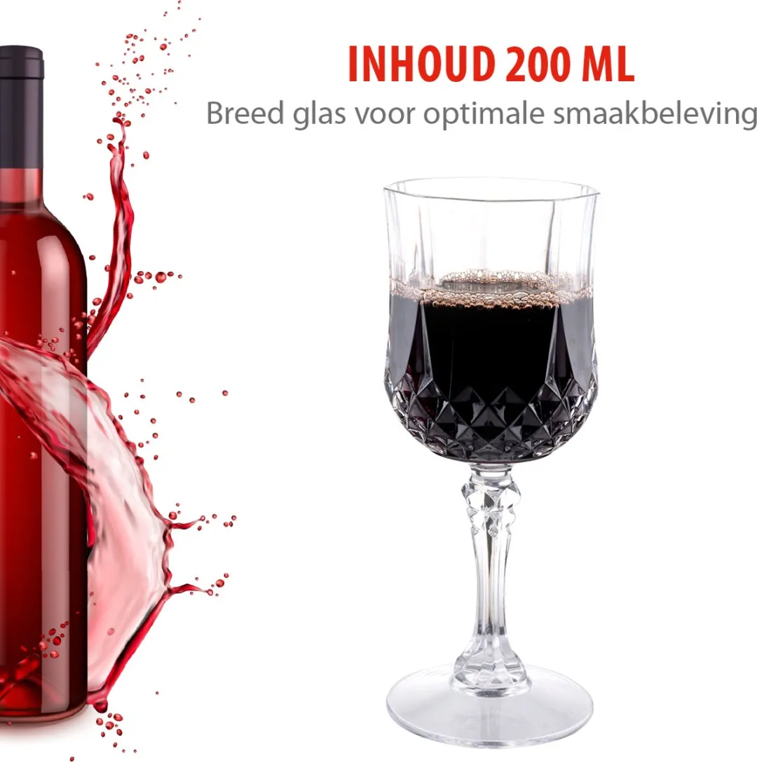 Alpina Wijnglazen Set 6 Stuks 200ml - Transparant