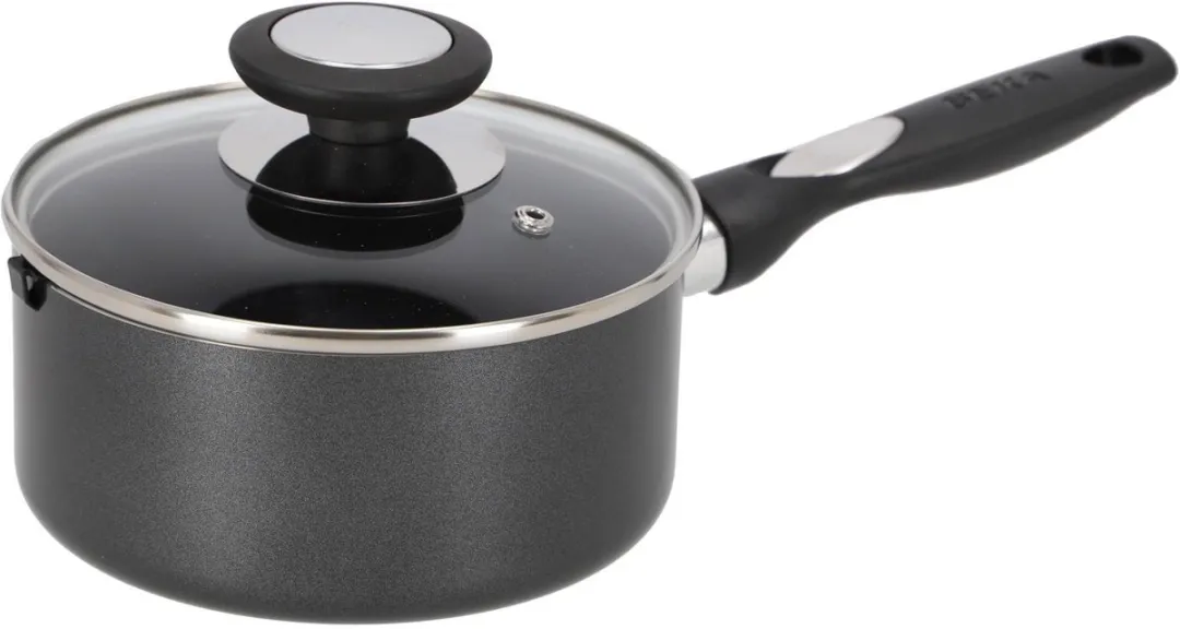 Beka Pro Induc Steelpan met Deksel en Keramische Antikleeflaag - PFAS vrij - Ø 16cm