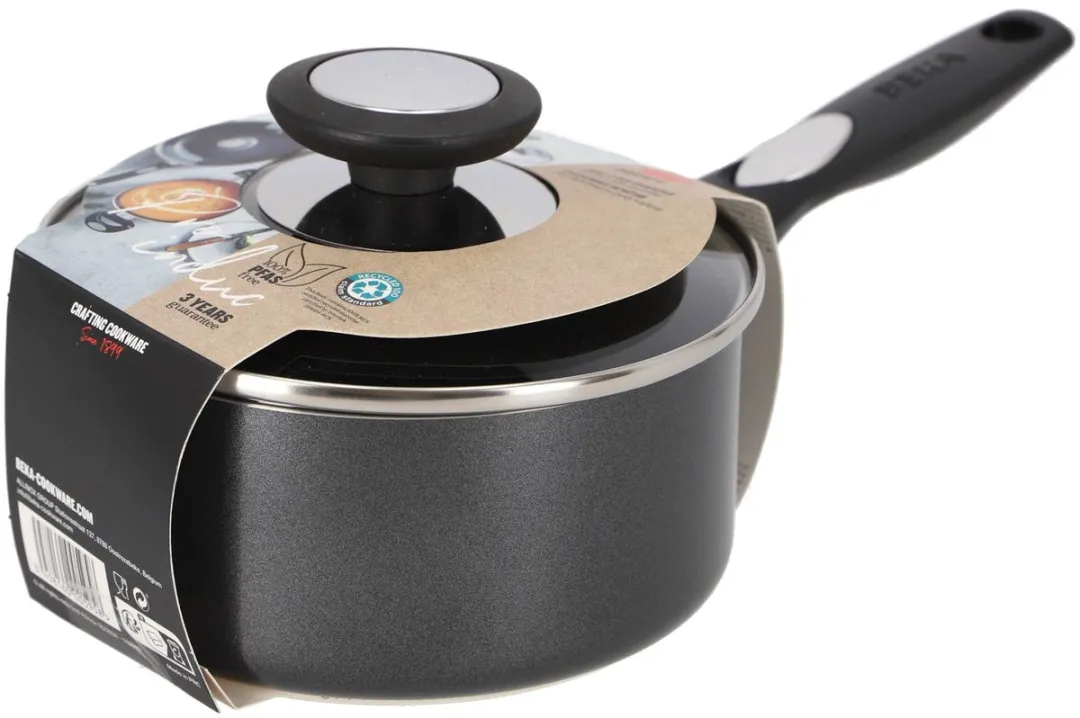 Beka Pro Induc Steelpan met Deksel en Keramische Antikleeflaag - PFAS vrij - Ø 16cm