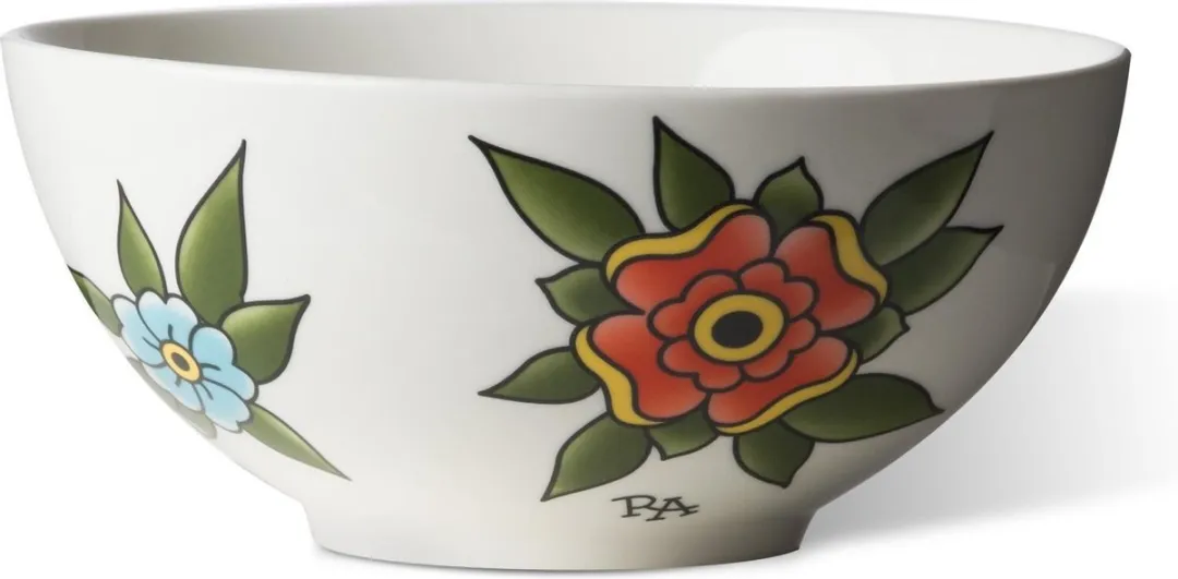 Pols Potten Kom Tattoo Set - 4 Stuks - Ø17cm - Wit