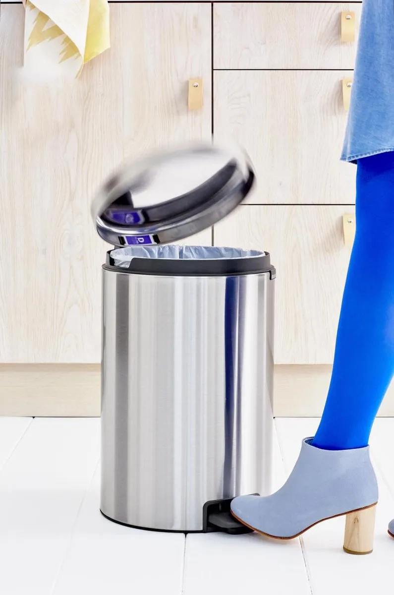 Brabantia NewIcon Prullenbak 20L - Matt Steel
