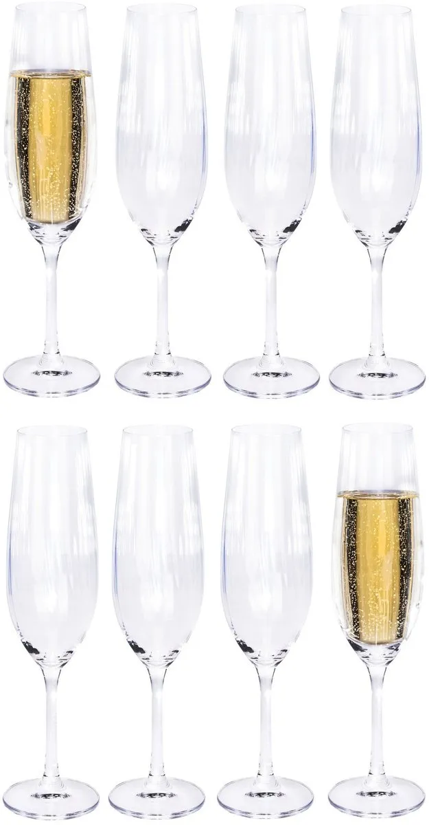 Excellent Houseware Champagneglazen Streep Dessinset 260ml