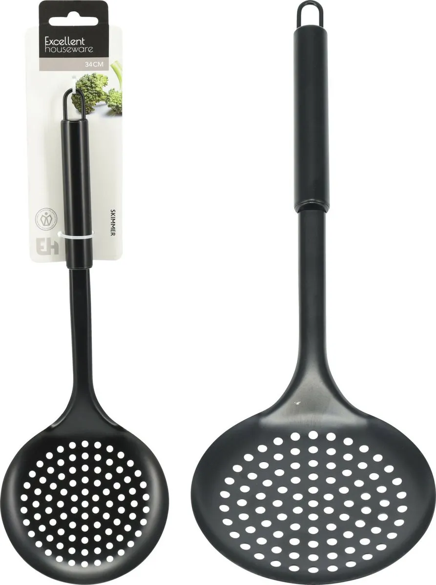 Excellent Houseware Schuimspaan 34cm - Zwart
