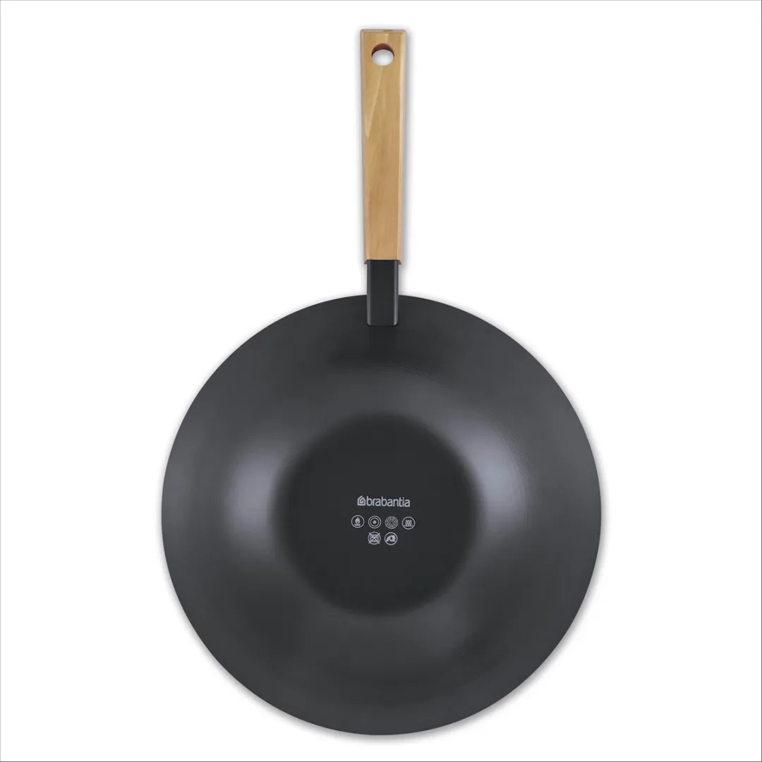 Brabantia TERRA Wokpan Ø31cm - Carbon Steel - Zwart