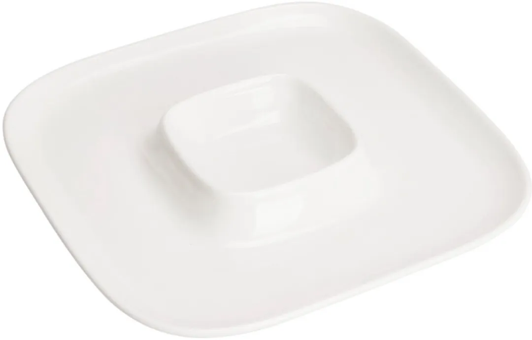 Excellent Houseware Hapjes/Tapas Serveerschaal Wit 26cm