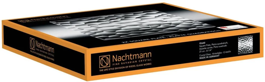 Nachtmann Sphere Platte 21x21cm - Transparant - 2 Stuks