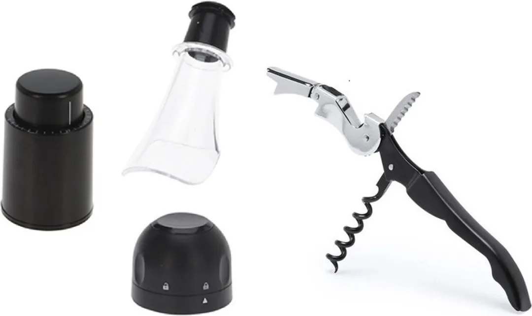Excellent Houseware Wijnset Zwart