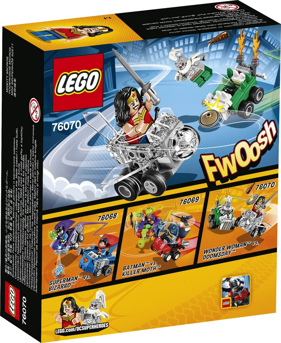 LEGO Super Heroes Mighty Micros Wonder Woman vs. Doomsday 76070 - 85 Stukken