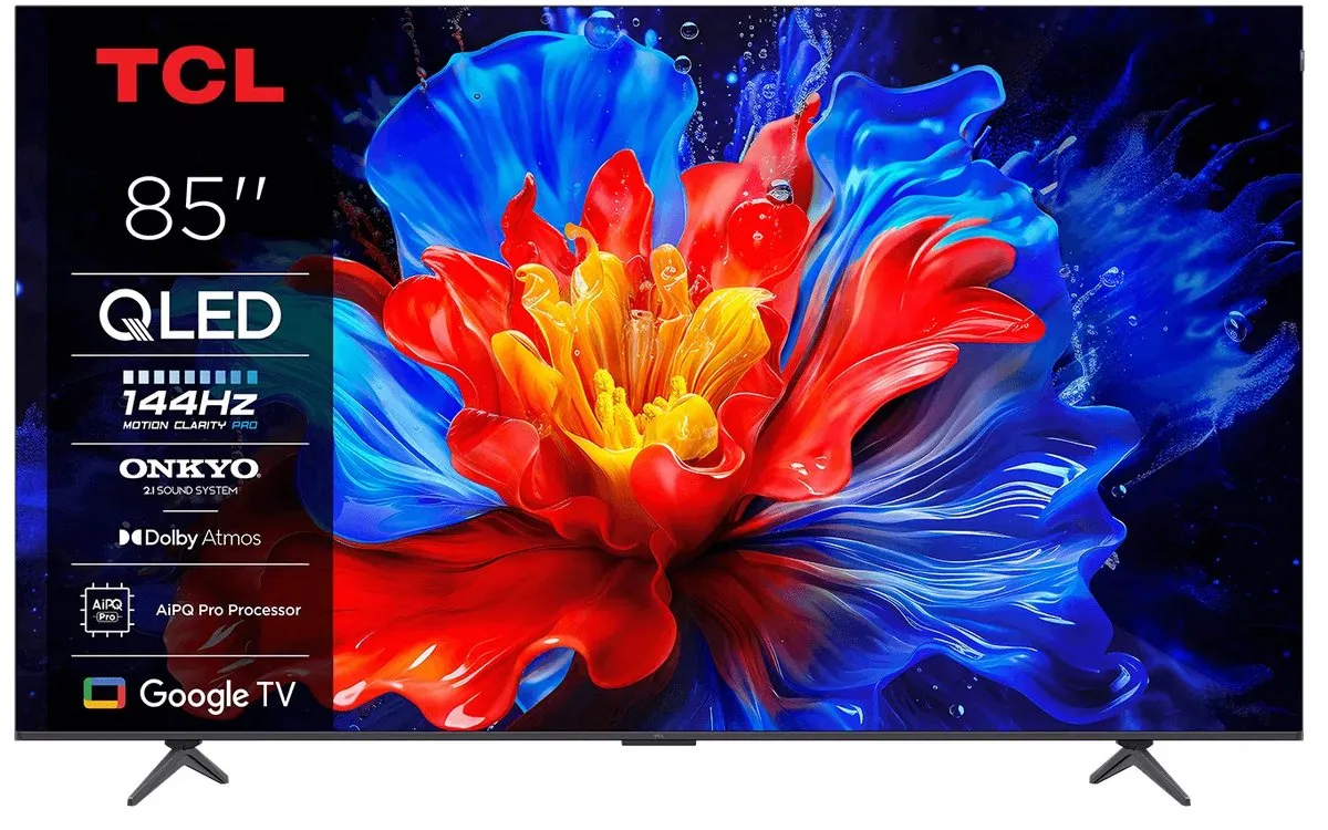 TCL 85P89K 85 inch 4K QLED TV - Metallic