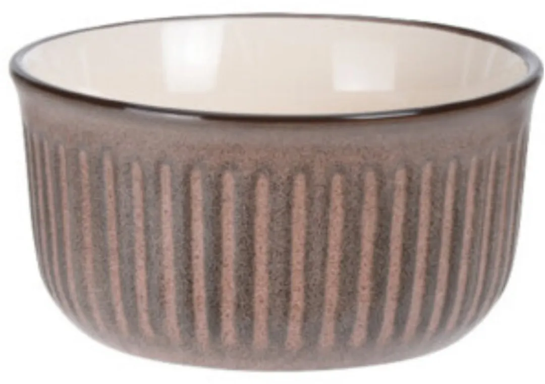 Excellent Houseware Serveer/Chips Schaaltje Striped - 6x - 500ml